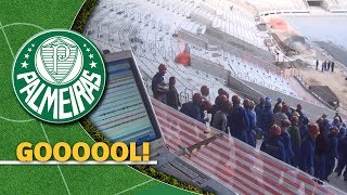 O primeiro grito de gol no Allianz Parque novo estádio do Palmeiras [upl. by Idette]