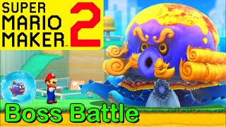 Mario Maker 2  How to make a MollusqueLanceur boss battleMario Odyssey Octopus BossBoss Ideas [upl. by Peatroy]