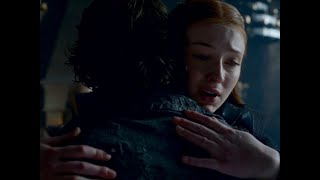 Game of Thrones S8 e2  Sansa and Theon reunion at Winterfell [upl. by Ettenyar]