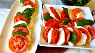 Easy Caprese Salad with olive oil glazeIn 2 WaysFreeFromFoods [upl. by Anirahc]