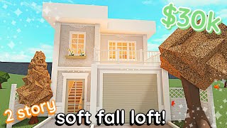 Soft 30k Bloxburg Fall Loft 2 Story House Build Tutorial [upl. by Irollam680]