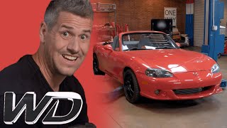 Mazdaspeed MX5 Miata How To Remove The Gearbox and Silence The BlowOff Valve  Wheeler Dealers [upl. by Halford]