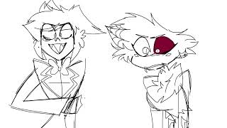 Alastor and Angel are smelly  Hunicast animatic  TYSM FOR 1K OMFG [upl. by Gavini597]