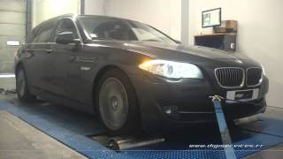 BMW F10 530D 258cv AUTO Reprogrammation Moteur  316cv Digiservices Paris 77 Dyno [upl. by Gean]