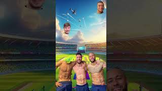 Kylian Mbappe Neymar Jr and mysterious football player ⚽🤔 ronaldo​ messi​ ramos​ suarez​ [upl. by Einaoj]