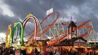 Munich Looping Coaster Winter Wonderland Christmas In Londons Hyde park Olympia Looping Munchen [upl. by Flemming]