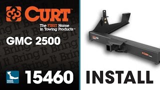 Trailer Hitch Install CURT 15460 on a GMC 2500 [upl. by Eugenius]