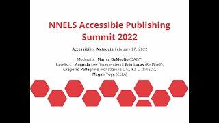 Accessible Publishing Summit 2022  Metadata Expert Panel [upl. by Keifer]