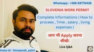 Slovenia work permit complete information  How to process  Process time  Salary  Living Expense [upl. by Hulburt]