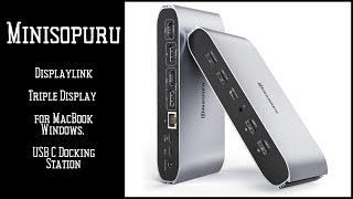 Minisopuru Displaylink Triple Display Docking Station for MacBook Windows USB C Docking Station [upl. by Phedra]