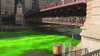 St Patricks Day 2024 Chicago River dying parade and more [upl. by Lunt31]