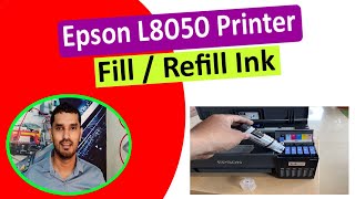 Epson L8050 Printer Ink Refill ll How To Fill Ink In Epson L8050 Printer Full Video II മലയാളം [upl. by Oznohpla]