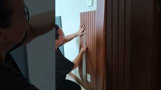 Painel Ripado Laminado Madeto Cinamomo  Meu Rodape [upl. by Asiruam]