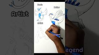 Drawing Lugia in Different Levels [upl. by Sewole836]