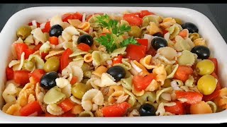 ENSALADA DE PASTA CON CABALLA EN ESCABECHE [upl. by Bjork]