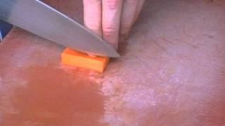 Cutting carrots into Macedoine [upl. by Jahdal]