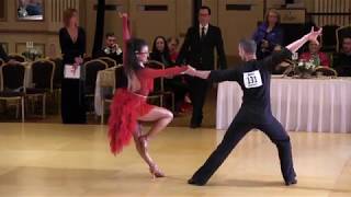 Wisconsin State Dancesport Championships Professional Rising Star Rhythm Final 2018 [upl. by Dunstan]