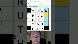 SAY THE BLESSING NYT Crossword for November 6 shorts minicrossword daily wordpuzzles [upl. by Nilrak]