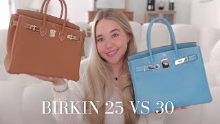 REVIEWING MY HERMÈS BIRKIN 25 VS 30 SIZE  WHAT FITS MODSHOTS PROS amp CONS WHICH ONE IS BETTER [upl. by Otrevire]