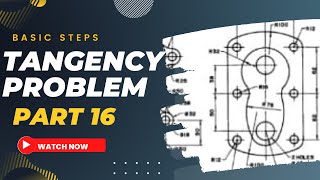 TANGENCY problem in technical and engineering drawing [upl. by Leirvag]