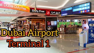 Dubai Airport Dubai InternationalAirport DXB terminal 1UAE DXB WalkthroughFly Dubaitravelvlog [upl. by Oluas]