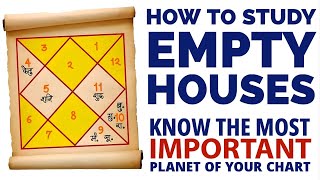 Understanding Empty Houses  How to know Most important planet in your kundli [upl. by Enasus725]