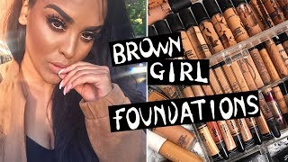 TOP 5 FOUNDATIONS FOR BROWN GIRLS NikkisSecretx [upl. by Glenine940]