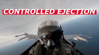 Danish F16 Controlled Ejection [upl. by Eetnwahs332]