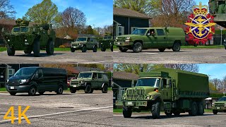 Large Canadian Army Convoy Heading to Search and Rescue Simulation in ChathamKent [upl. by Zirtaeb]