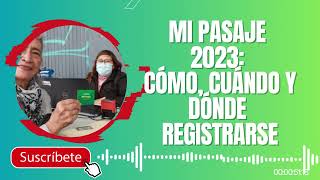 Mi Pasaje 2023 CONVOCATORIA ¿Cómo Dónde Registrarse [upl. by Ybloc182]