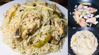 CHICKEN YAKHNI PULAO RECIPE  چکن یخنی پلاؤ  WHITE CHICKEN PULAO [upl. by Ardnasyl]