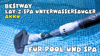 Bestway LAYZSPA Xtras Akku  Unterwasser Poolsauger [upl. by Grishilde]