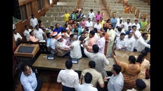 Protest by Shiv Sena in Pune Municipal Corporation On Maratha Reservation [upl. by Hulbert547]