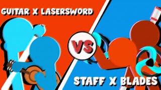 SDS Animation LEGENDARY FIGHT  Laser Sword x Guitar vs Blades x Staff [upl. by Areek]