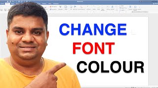 How to Change Font Colour in MS Word Document [upl. by Otila]