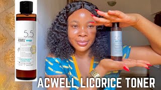 ACWELL LICORICE PH BALANCING TONER PRODUCT REVIEWbest brightening toner for acne prone skintoner [upl. by Christiane]