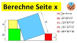 Welche Seitenlänge hat das große Quadrat  Känguru der Mathematik 2024  1113 Klassenstufe [upl. by Noissap]