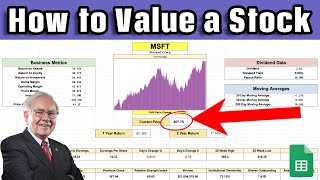 How to Value a Stock Stock Valuation Spreadsheet Tutorial [upl. by Enitsirt]