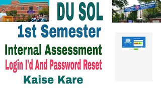 DU Sol 1st Semester login id and password reset kaise kra du sol 1st sem login problem [upl. by Clova]