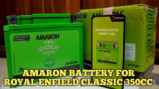 Amaron Sealed Battery ll APBTZ9R For ROYAL ENFIELD CLASSIC 350CC BS lll DIY [upl. by Arhas362]