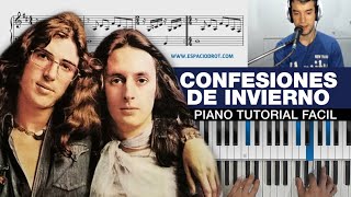 🎹 Como tocar CONFESIONES DE INVIERNO de Sui Generis TUTORIAL FÁCIL 🎼 Partitura GRATIS [upl. by Enneira]