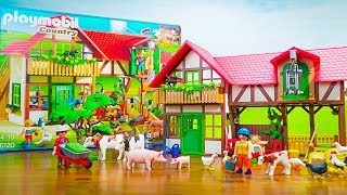 Playmobil Country Large Farm Playset 6120 Unboxing  Build a Fun Farm with Animals Toys for Kids [upl. by Attem]