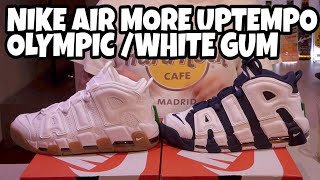 Nike Air More Uptempo White Gum  Olympic Unboxing amp Review  Recensione ITA  StockX App [upl. by Atener]