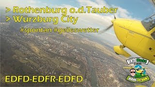 Ultraleichtflug nach Rothenburg od Tauber und Würzburg FK9 EDFD [upl. by Light]