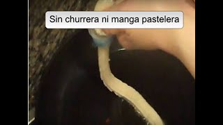 Churros SIN churrera Cómo hacer una churrera casera Churros caseros fácil [upl. by Ahsirtak391]