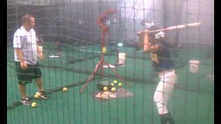 Turning a natural right handed hitter to a left handed slapper [upl. by Hgielrahc]