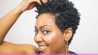 How to do Finger Coils on Natural Hair and Rock a Coil out with a Tapered Cut [upl. by Evvie]