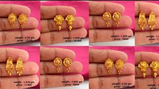 latest light weight earrings designs 2024new gold jewelry collectionsusgoldjewellers [upl. by Sanfo172]