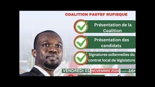 Cérémonie de Signature du contrat de legislature de la coalition Pastef Rufisque [upl. by Nikral367]