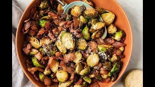 Air Fryer Crispy Brussels Sprouts amp Bacon [upl. by Lotti]